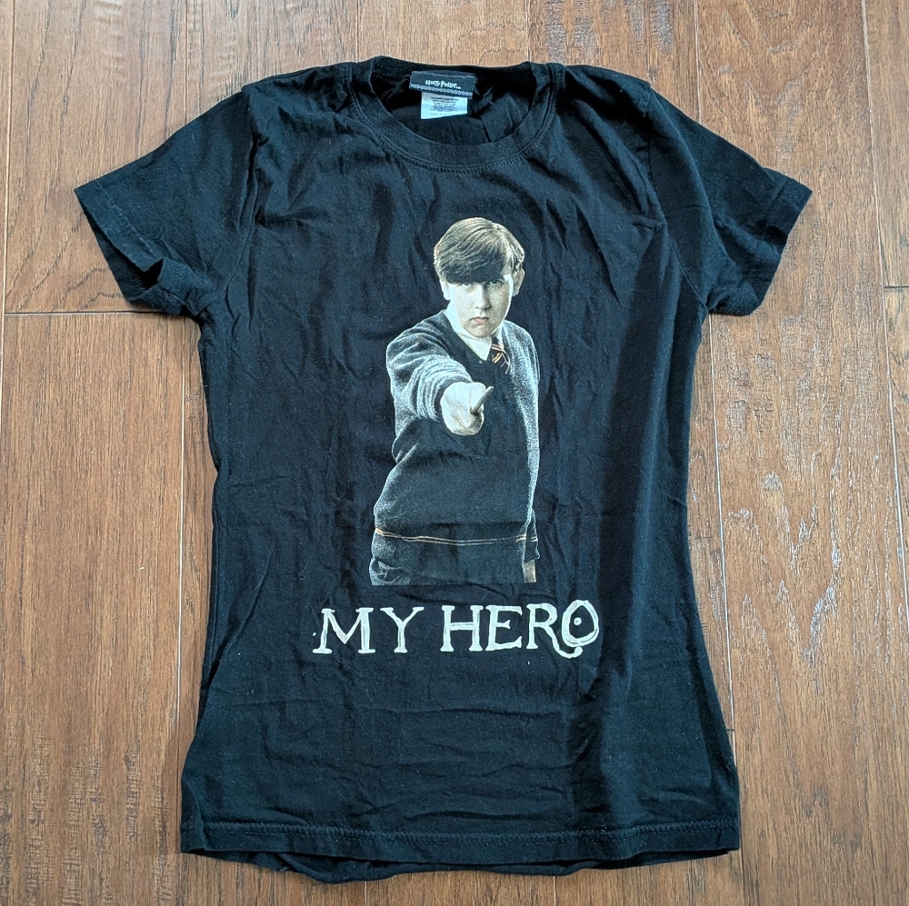 Black 'My Hero' Graphic Tee